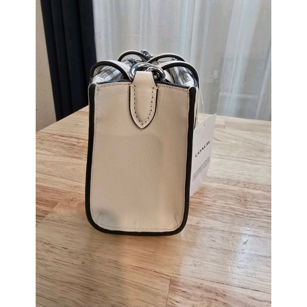 Coach Womens Nina Mini Tote Bag Silver/Chalk CT804 NWT - Picture 5 of 9